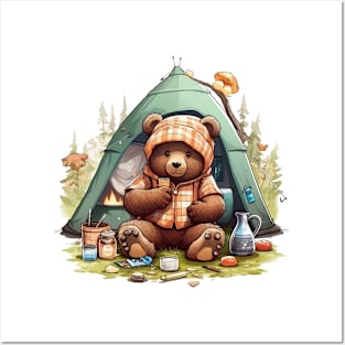 Camping Bear #6 Posters and Art